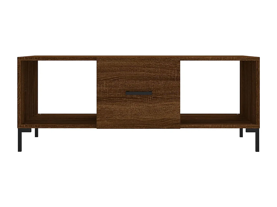 Table basse chêne marron 102x50x40 cm bois d'ingénierie