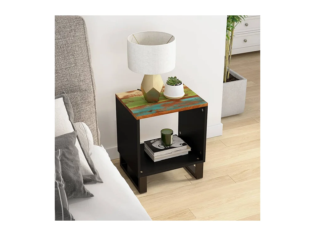 Table basse 40x31x46 cm Bois de récupération et d'ingénierie