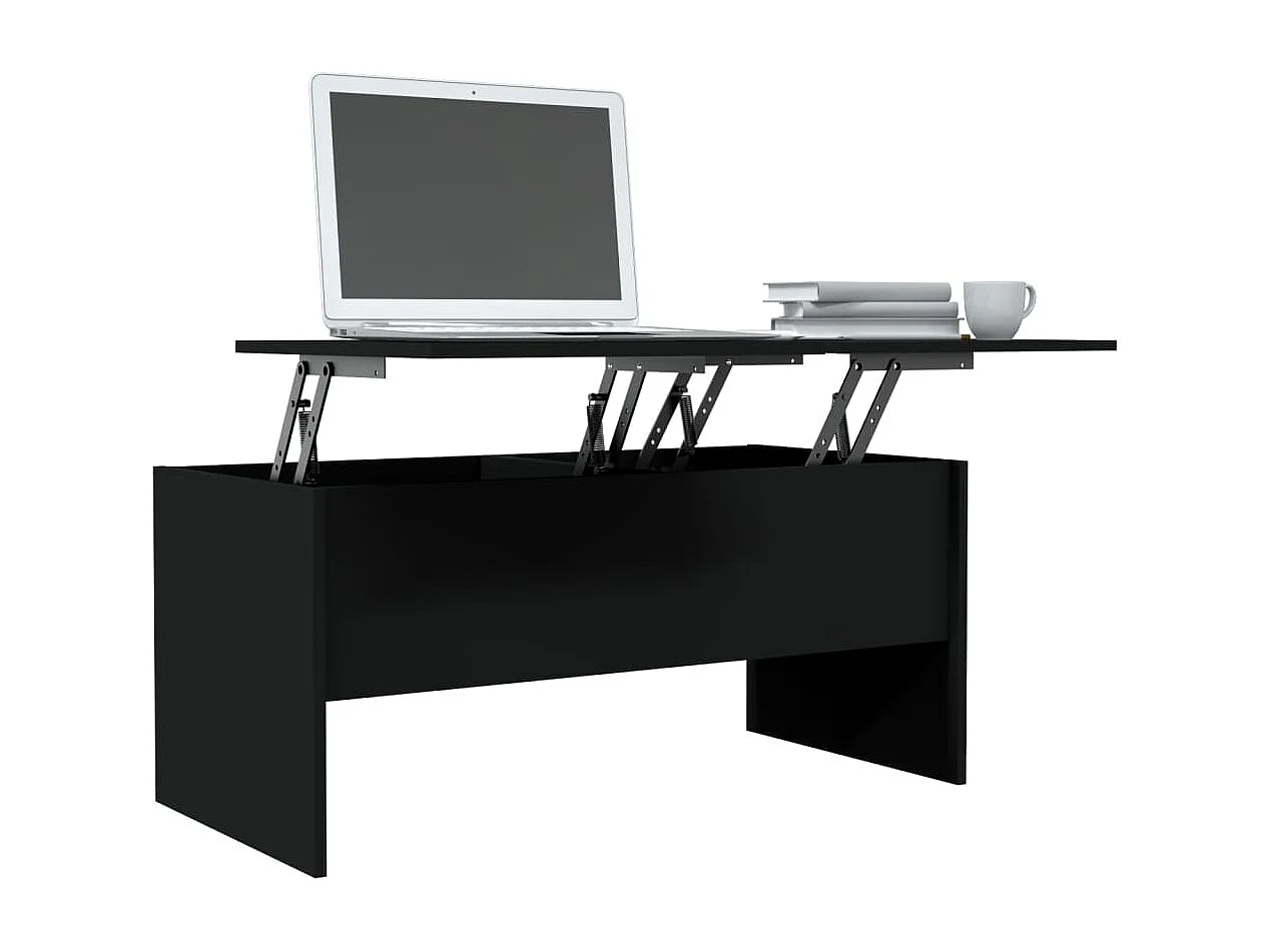 Salontafel 102x50,5x46,5 cm bewerkt hout zwart