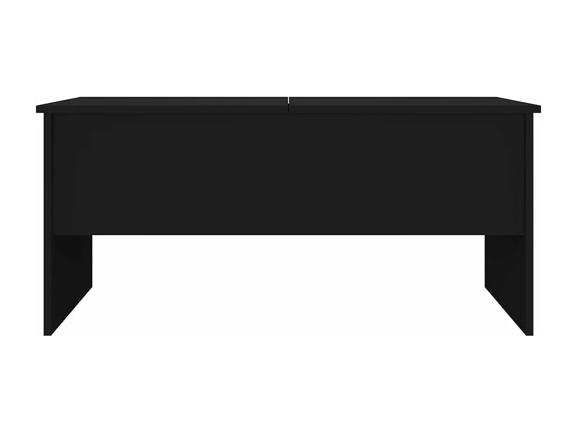 Table basse Noir 102x50,5x46,5 cm Bois d'ingénierie