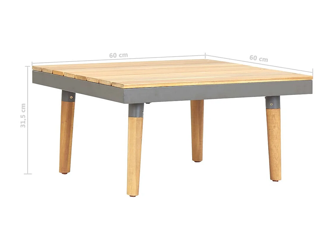 Tuintafel 60x60x31,5 cm massief acaciahout