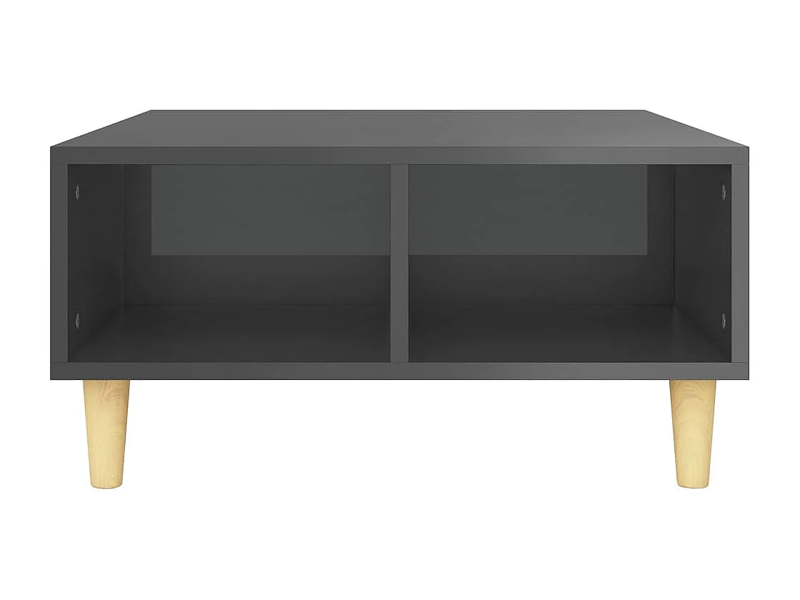 Table basse Gris brillant 60x60x30 cm Aggloméré