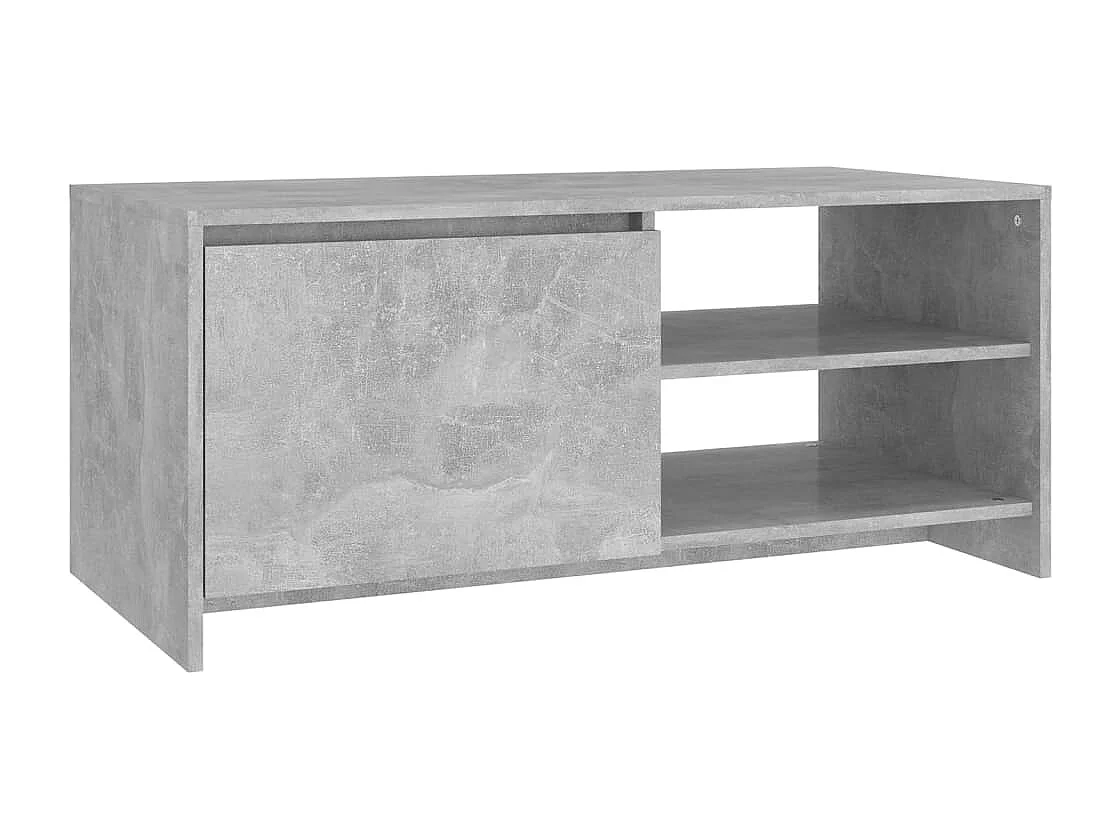 Table basse Gris béton 102x50x45 cm Bois d'ingénierie