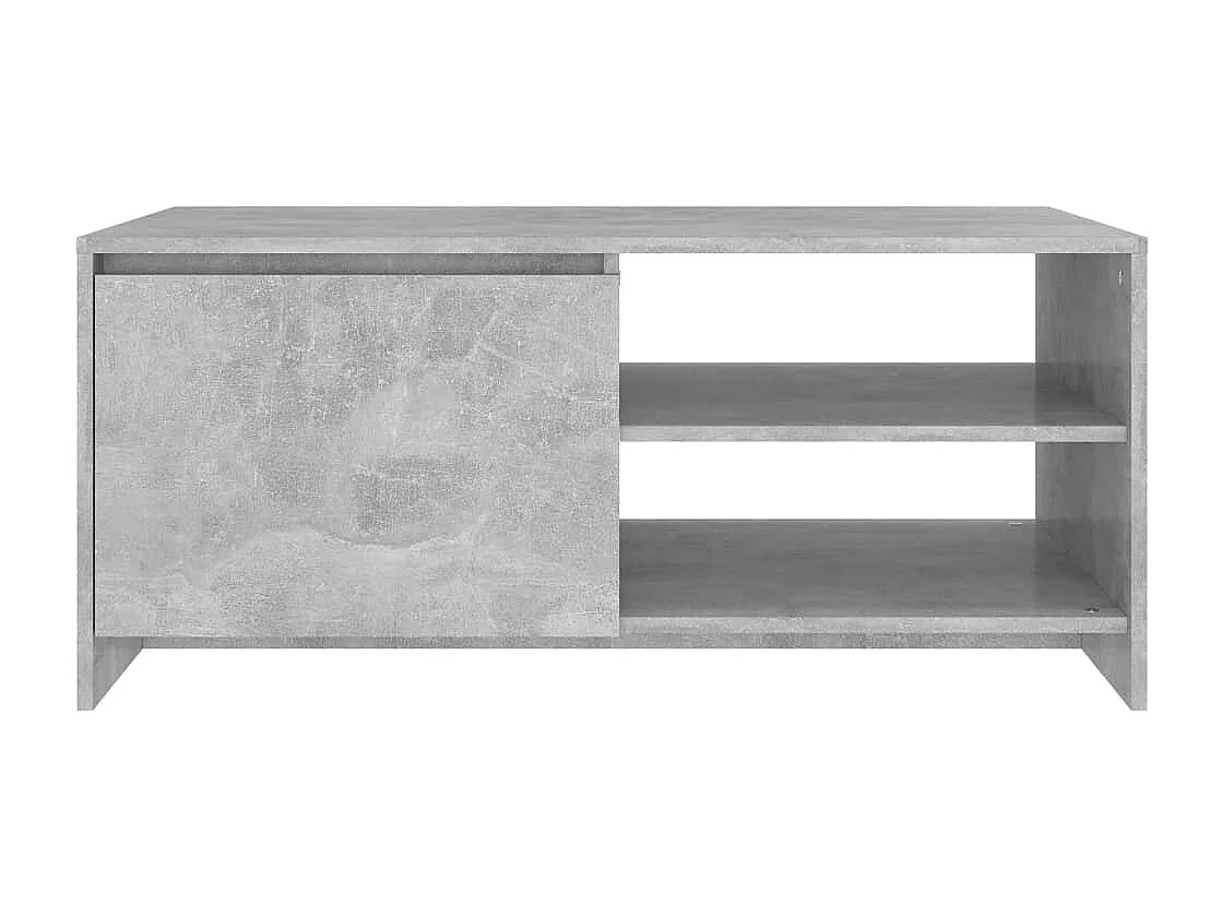 Table basse Gris béton 102x50x45 cm Bois d'ingénierie