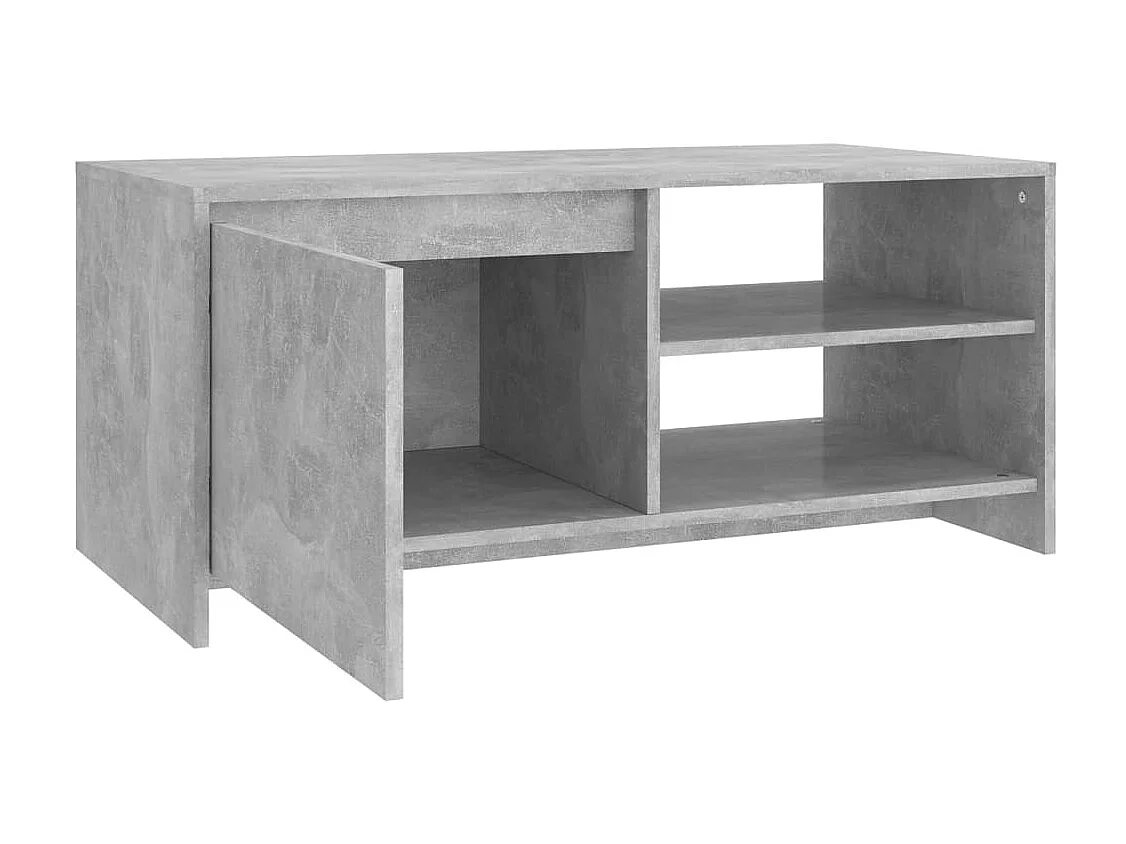 Table basse Gris béton 102x50x45 cm Bois d'ingénierie