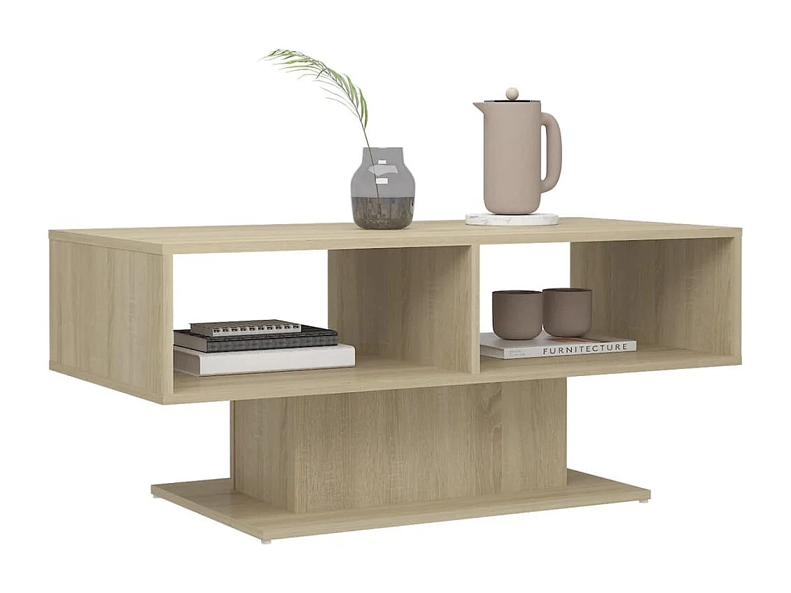 Table basse Chêne sonoma 103,5x50x44,5 cm Aggloméré