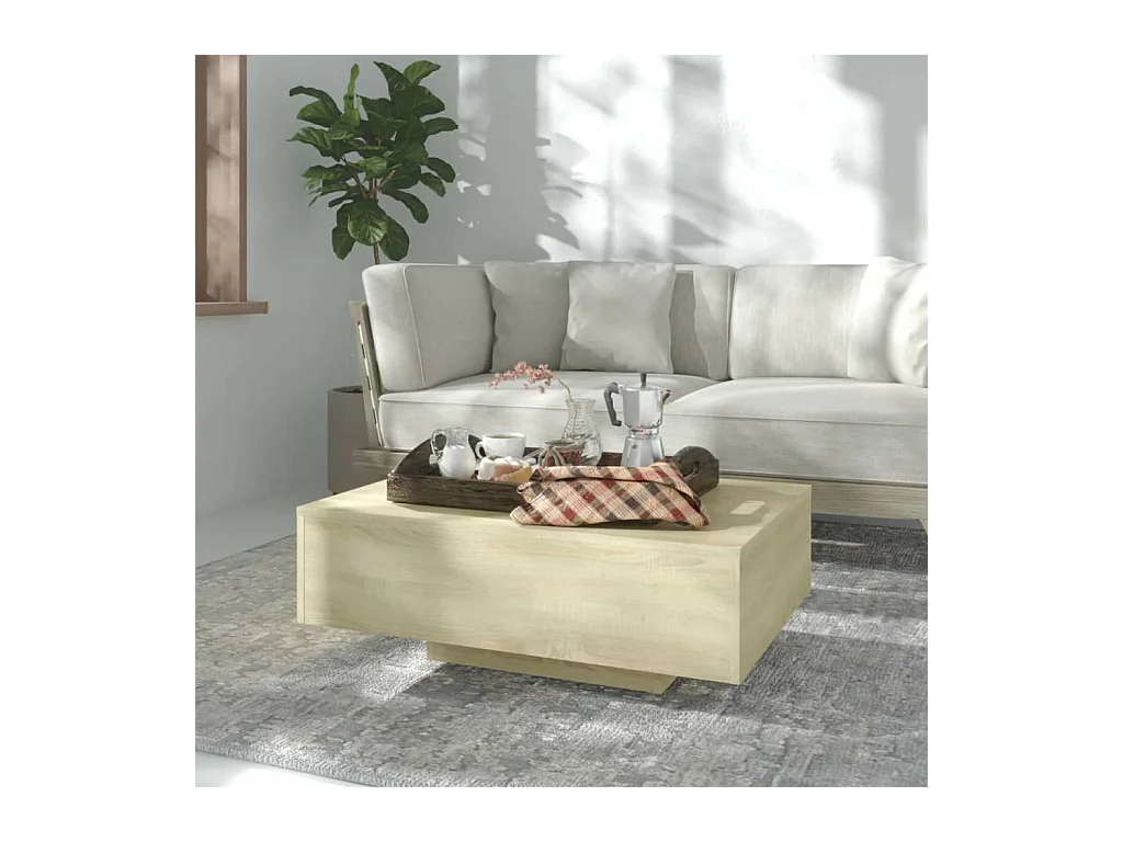 Table basse Chêne sonoma 85x55x31 cm Aggloméré