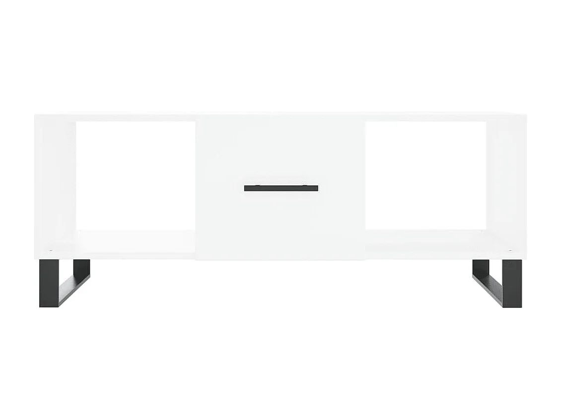 Mesa de centro madera contrachapada blanco 102x50x40 cm