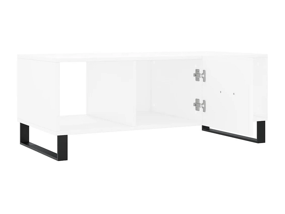 Mesa de centro madera contrachapada blanco 102x50x40 cm