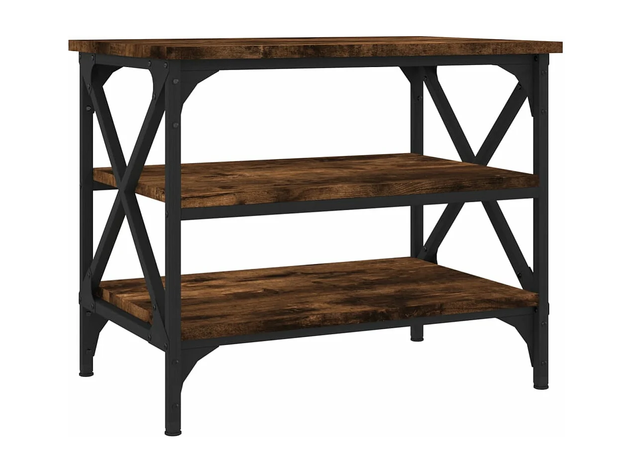 Table d'appoint Chêne fumé 55x38x45 cm Bois d'ingénierie