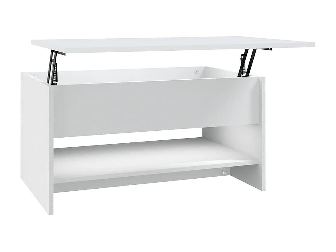 Table basse Blanc 80x50x40 cm Bois d'ingénierie