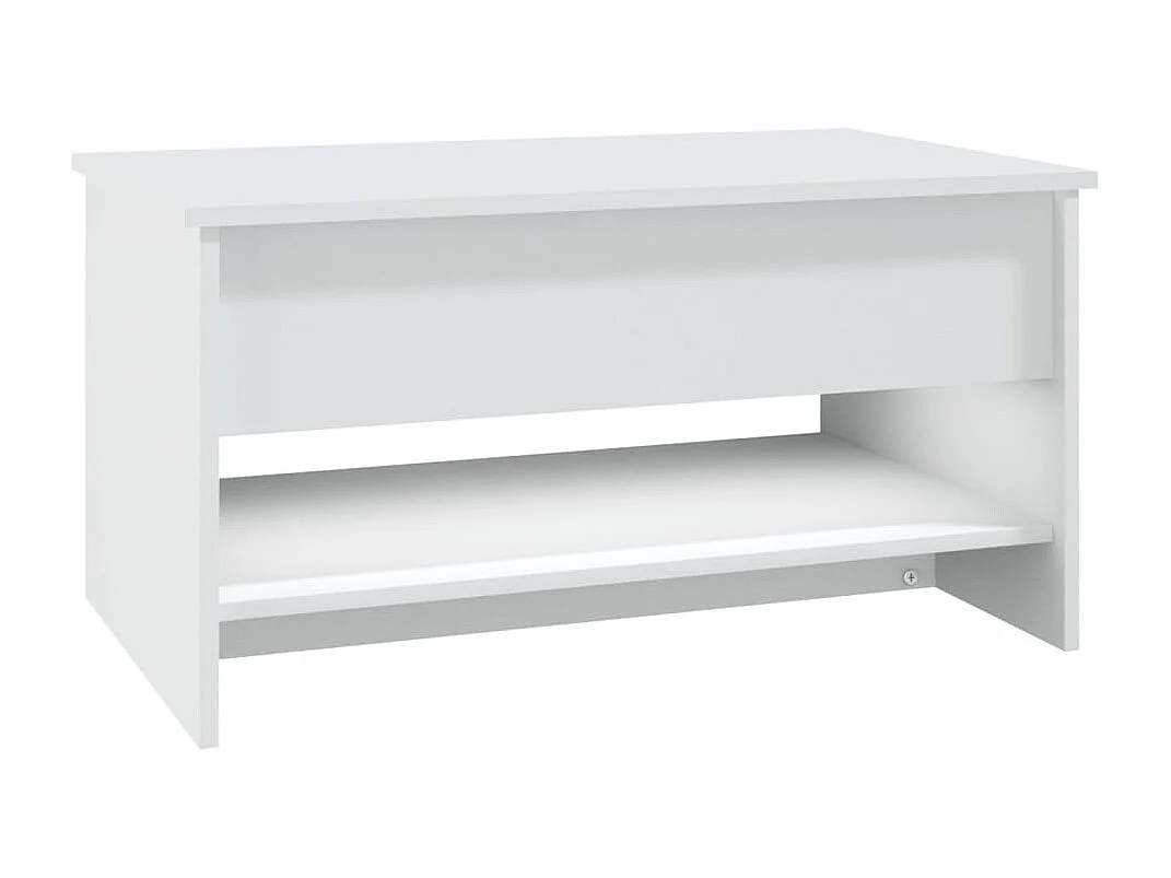 Table basse Blanc 80x50x40 cm Bois d'ingénierie