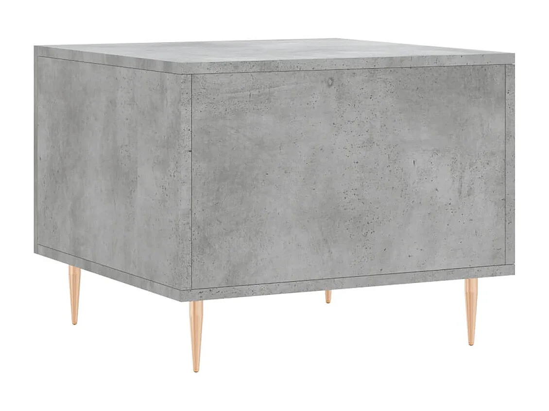 Table basse gris béton 50x50x40 cm bois d'ingénierie