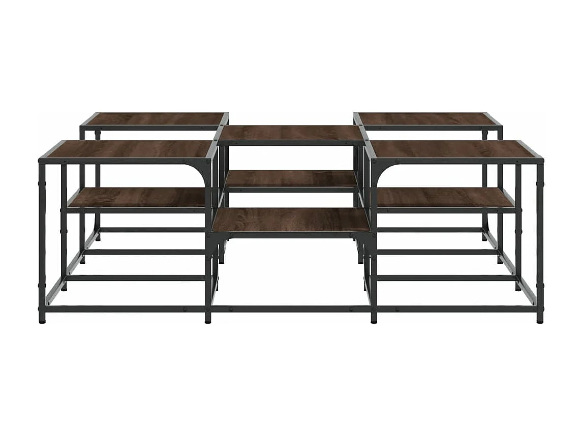 Table basse chêne marron 121x121x40 cm bois d'ingénierie