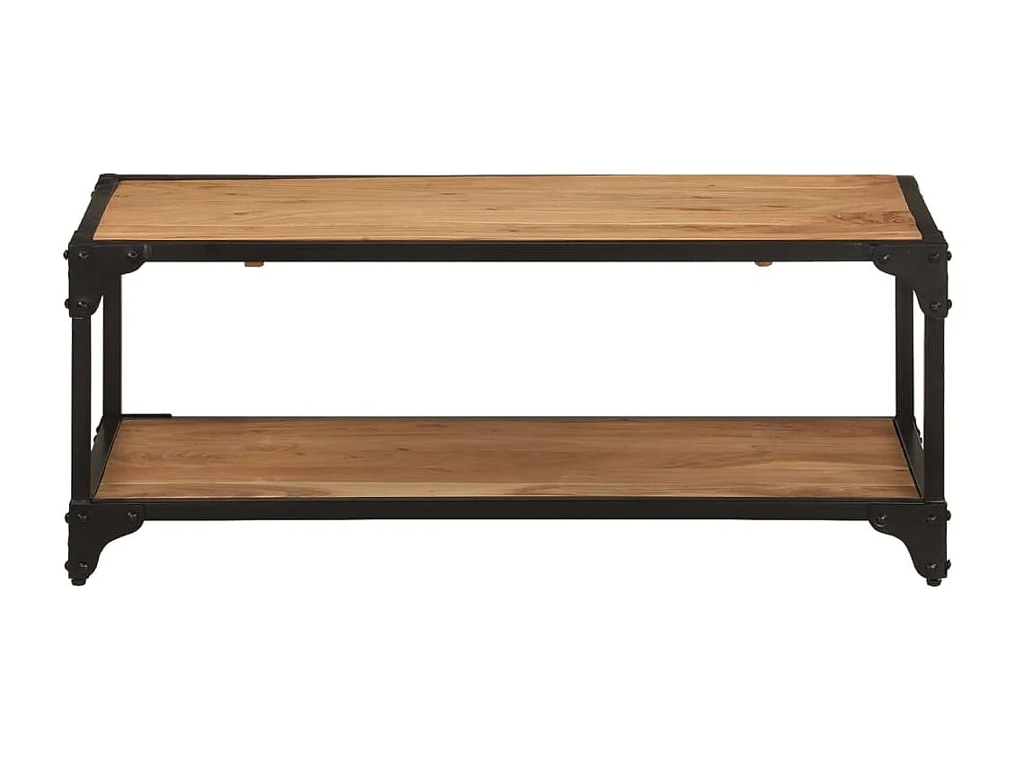 Mesa de centro de madera maciza acacia 90x45x35 cm
