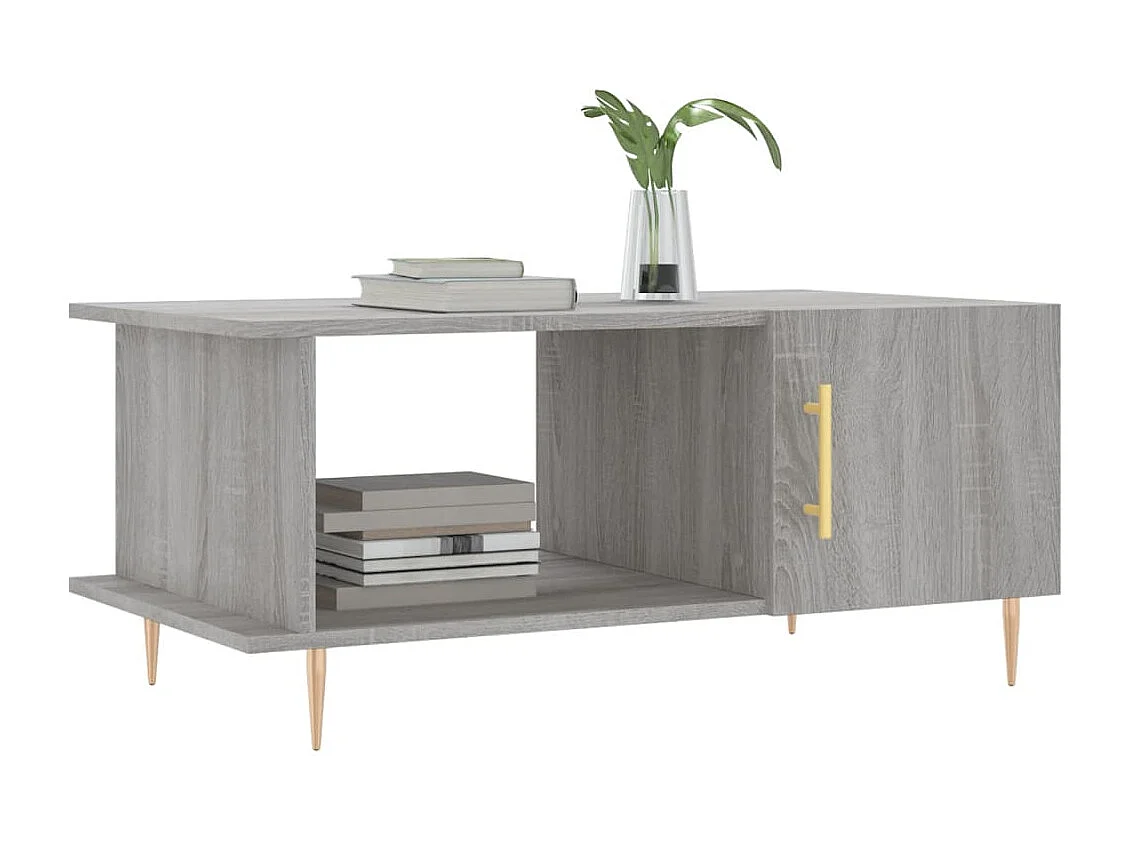 Table basse sonoma gris 90x50x40 cm bois d'ingénierie