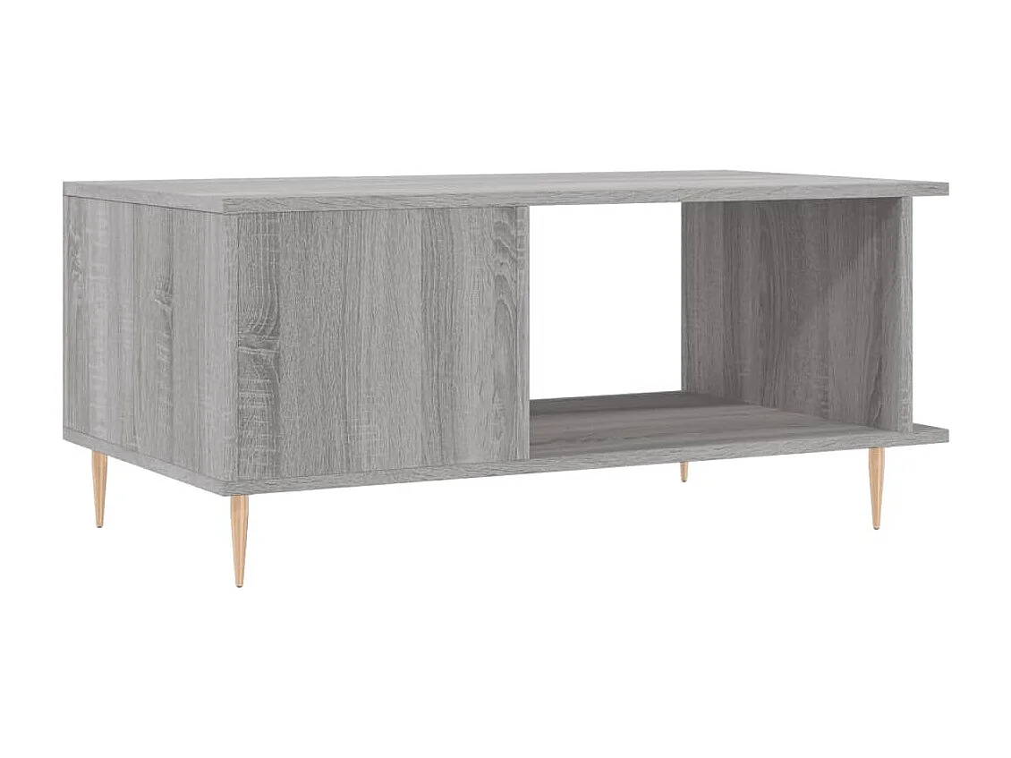 Table basse sonoma gris 90x50x40 cm bois d'ingénierie
