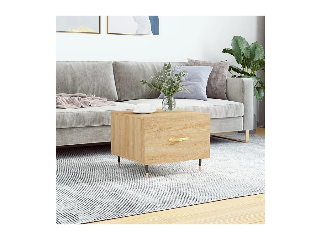 Table basse Chêne sonoma 50x50x40 cm Bois d'ingénierie