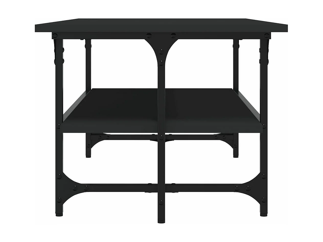 Mesa de centro de madera contrachapada negro 100x50x40 cm