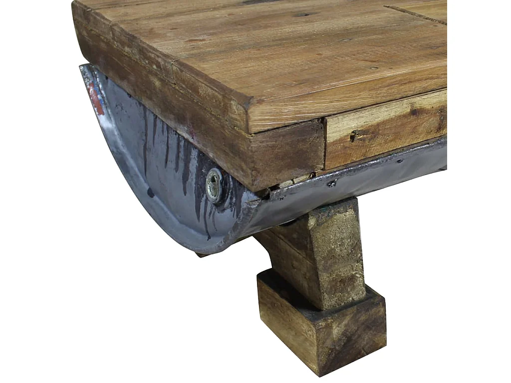 Table basse Bois de récupération massif 90 x 50 x 35 cm