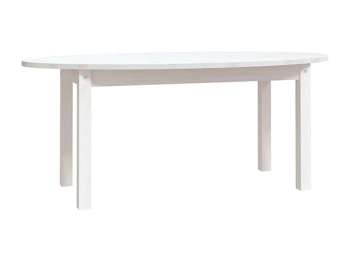 Table basse Blanc 110x55x45 cm Bois massif de pin