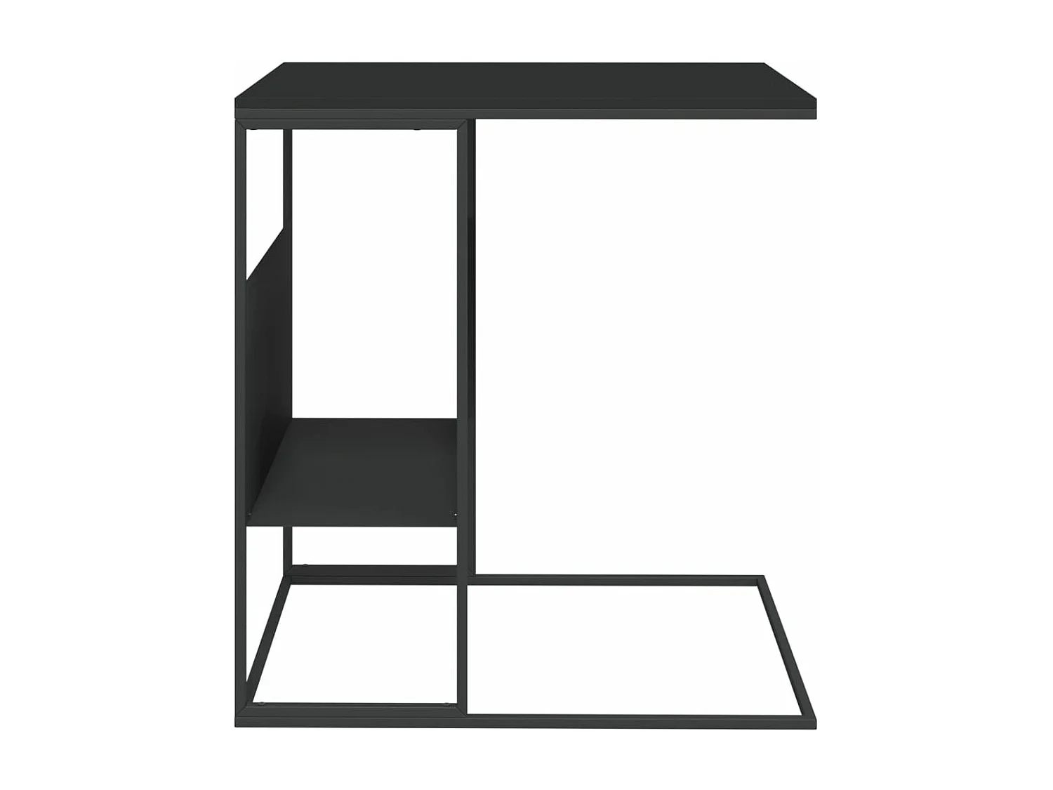 Table d'appoint Noir 55x36x59,5 cm Bois d'ingénierie