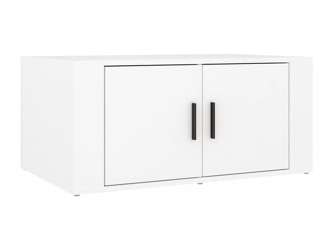 Table basse Blanc 80x50x36 cm Bois d'ingénierie