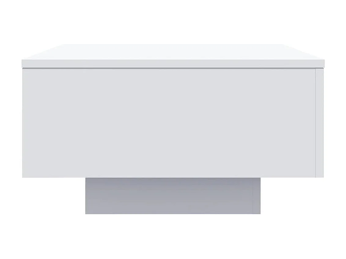 Salontafel met LED-verlichting 55x55x31 cm wit