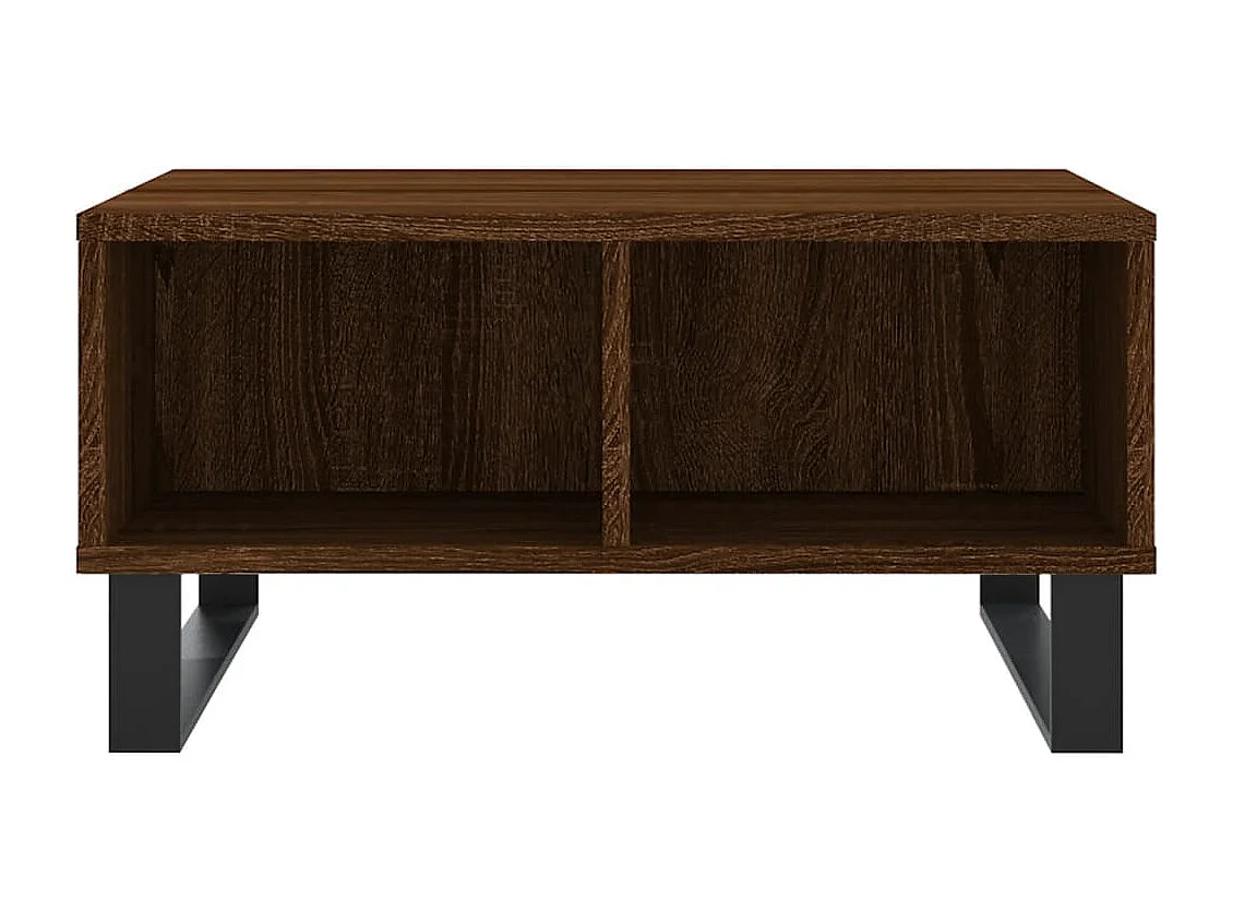 Table basse chêne marron 60x60x30 cm bois d'ingénierie