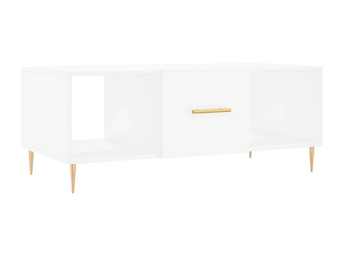 Table basse blanc 102x50x40 cm bois d'ingénierie