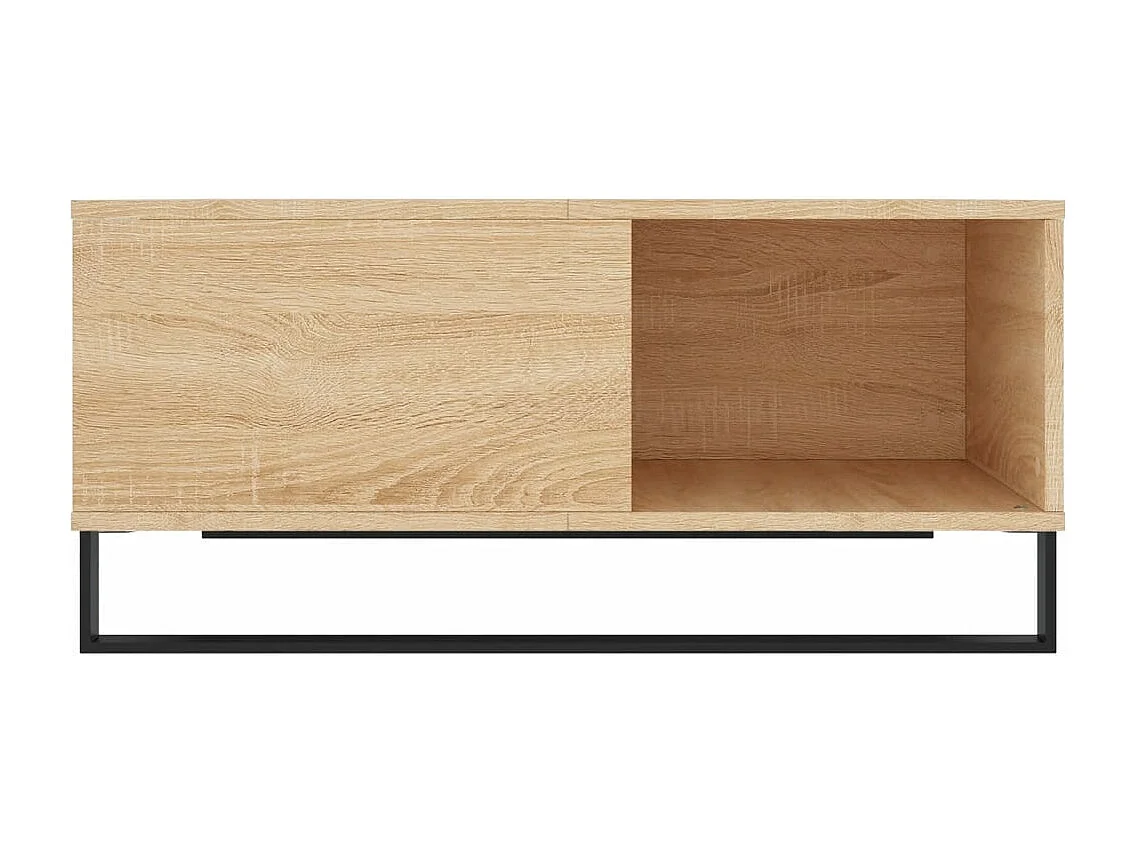 Mesa de centro madera contrachapada roble Sonoma 80x80x36,5 cm