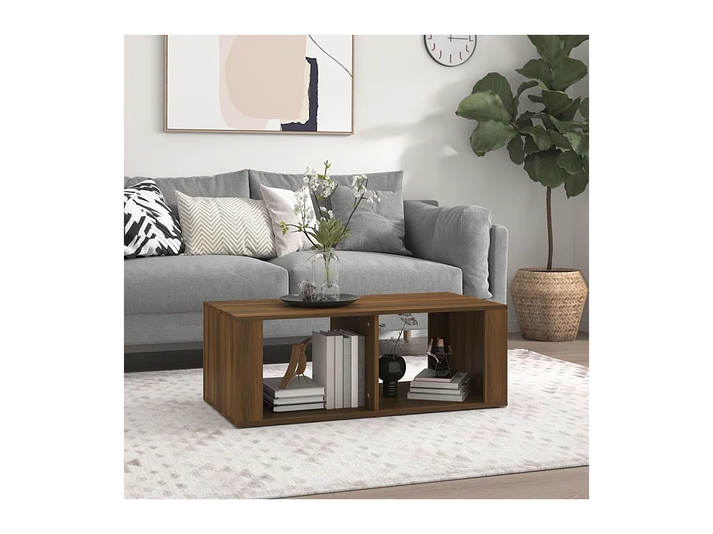 Table basse Chêne marron 100x50x36 cm Bois d'ingénierie