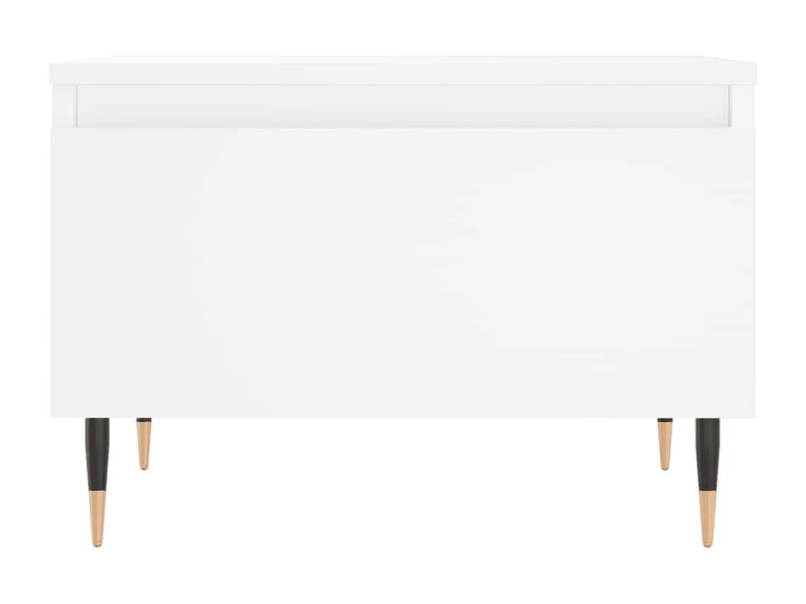 Table basse blanc 50x46x35 cm bois d'ingénierie