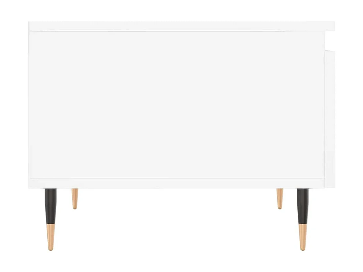 Table basse blanc 50x46x35 cm bois d'ingénierie