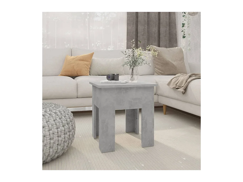 Table basse Gris béton 40x40x42 cm Aggloméré
