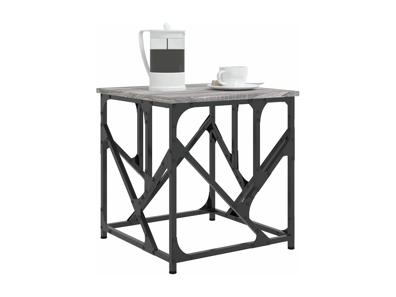 Table basse sonoma gris 45x45x47,5 cm bois d'ingénierie