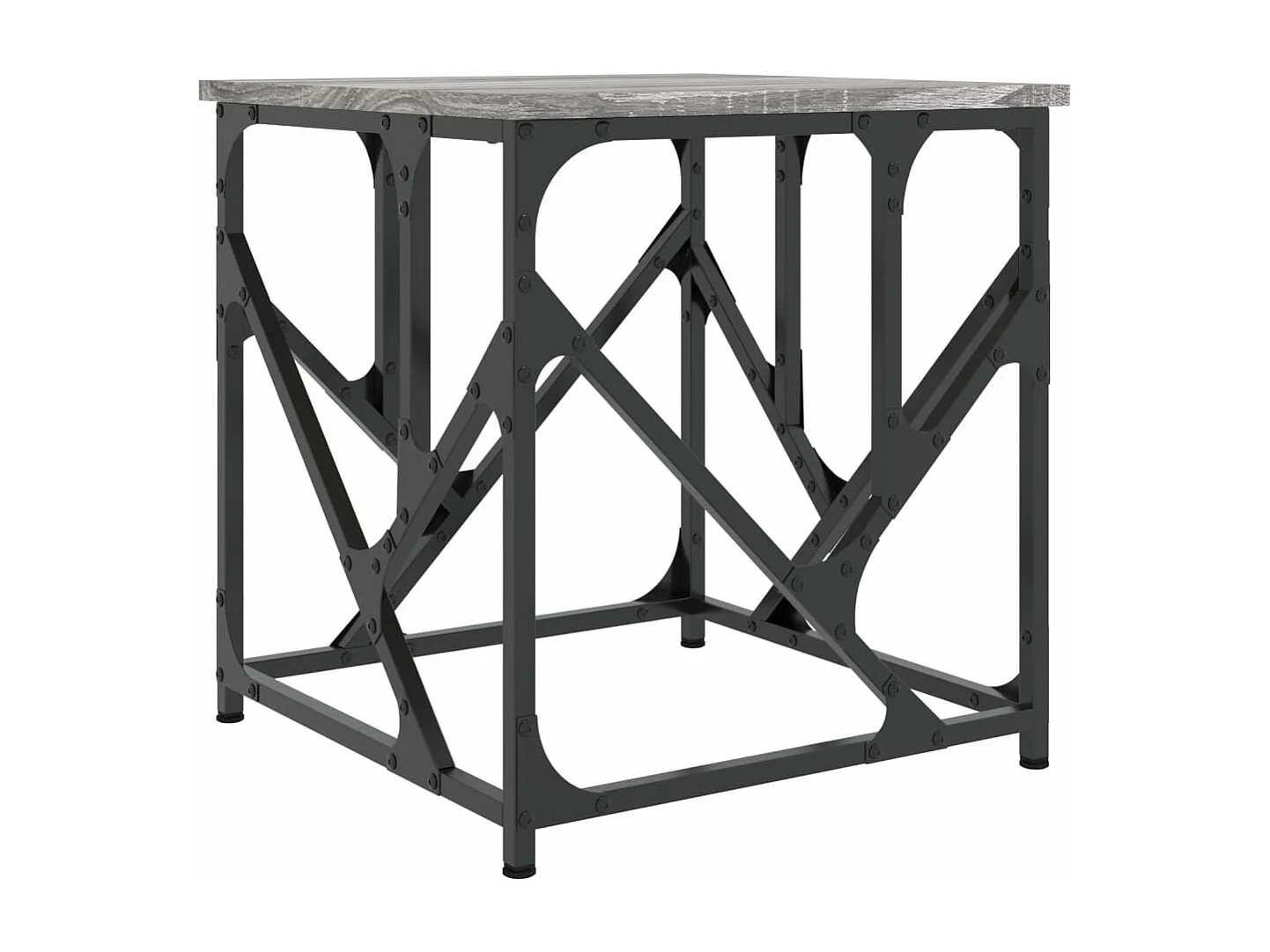 Table basse sonoma gris 45x45x47,5 cm bois d'ingénierie