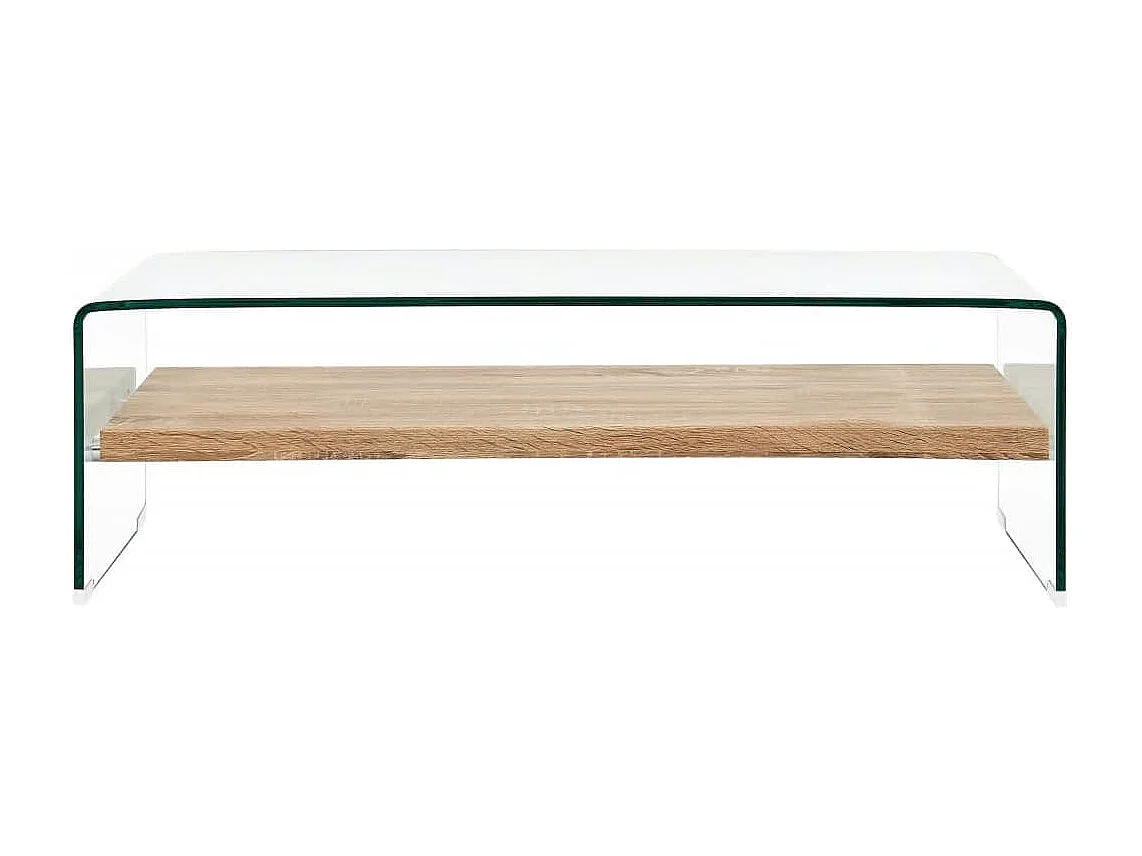 Table basse Clair 98 x 45 x 31 cm Verre trempé