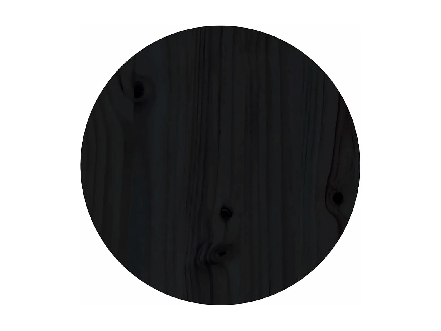 Mesa de centro Ø 40x60 cm madeira de pinho maciça preto