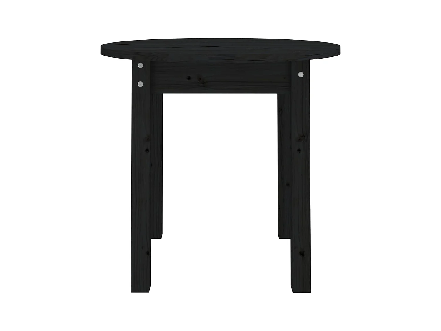 Table basse Noir Ø 45x40 cm Bois massif de pin