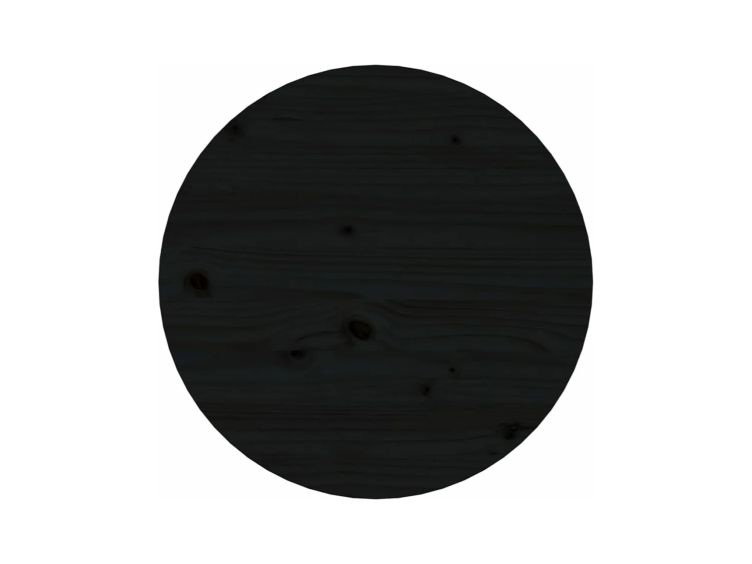 Table basse Noir Ø 45x40 cm Bois massif de pin