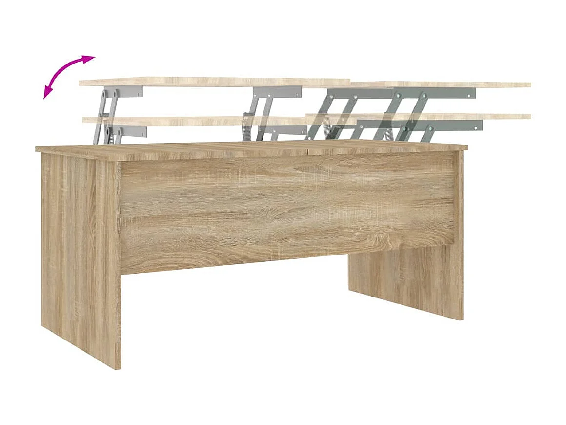 Table basse Chêne sonoma 102x50,5x46,5 cm Bois d'ingénierie