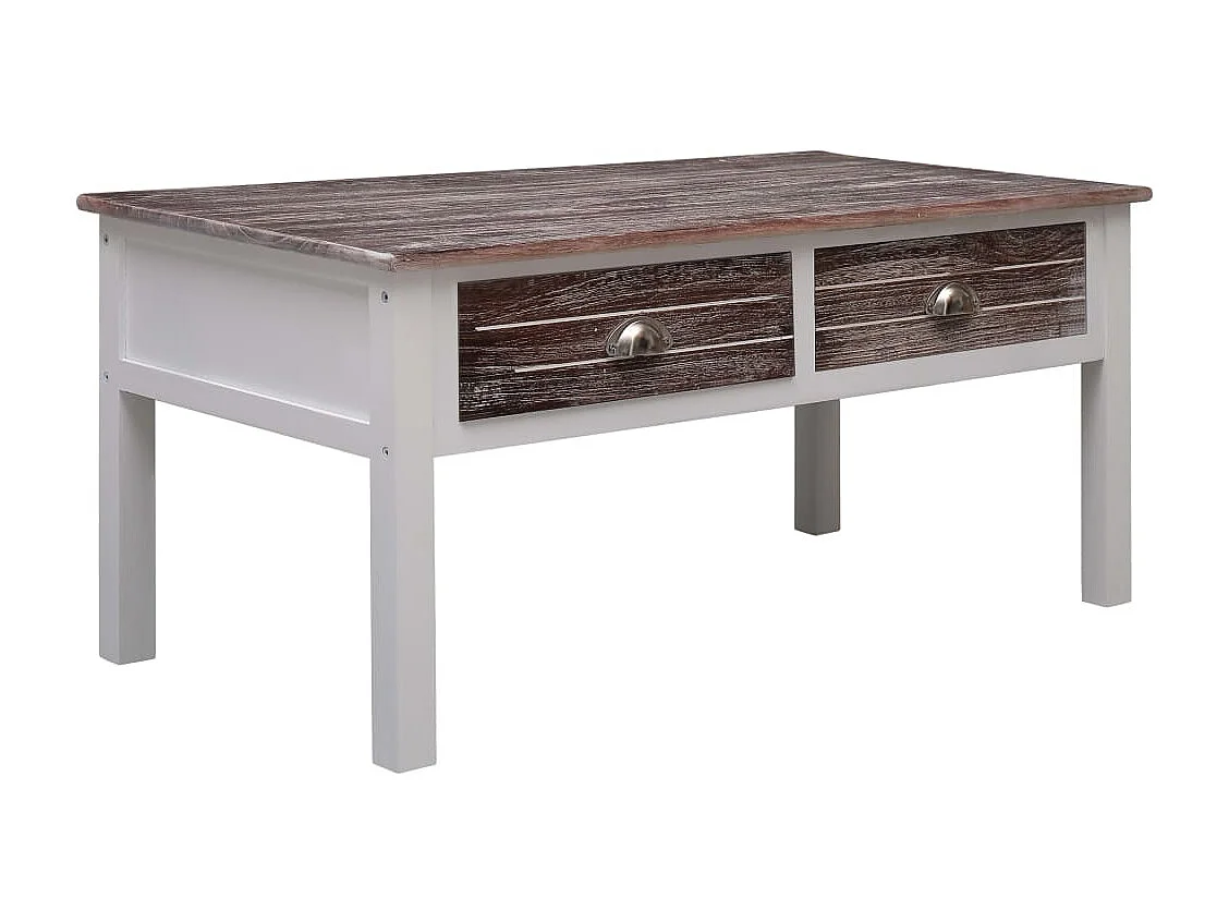 Mesa de centro de madera marrón 100x50x45 cm