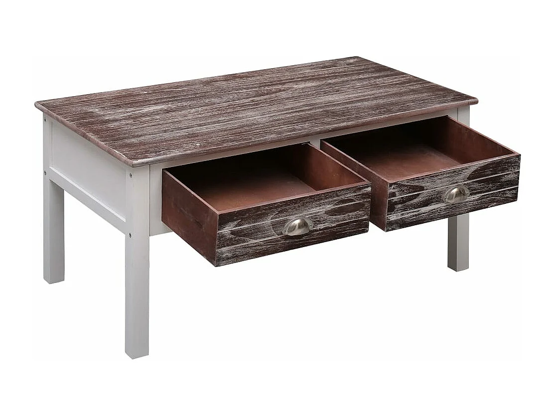 Mesa de centro de madera marrón 100x50x45 cm