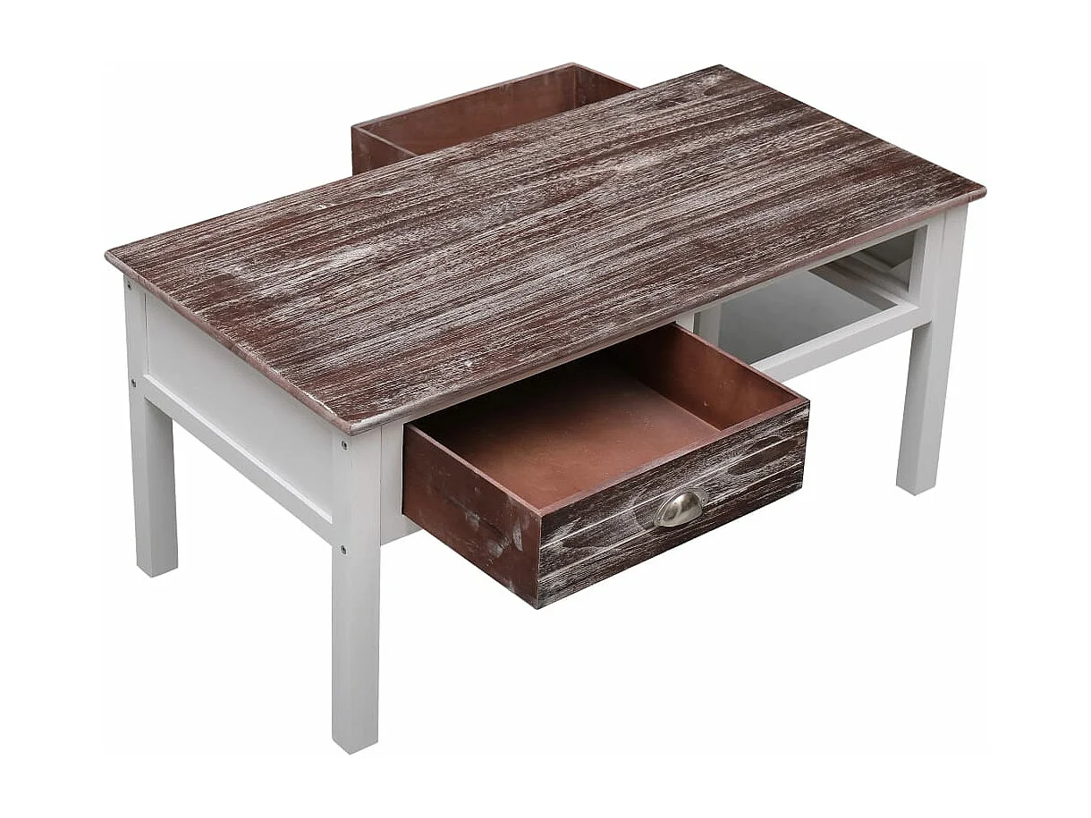 Mesa de centro de madera marrón 100x50x45 cm