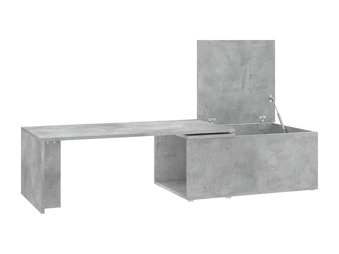 Table basse Gris béton 150x50x35 cm Aggloméré