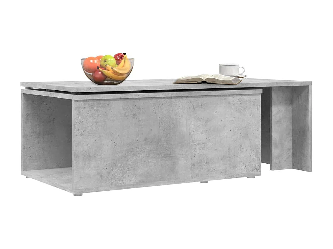 Table basse Gris béton 150x50x35 cm Aggloméré