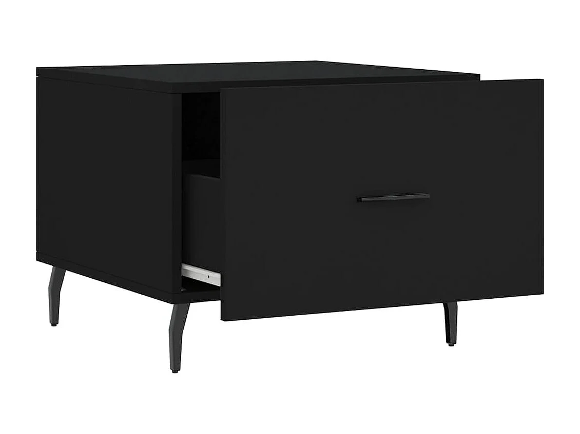 Salontafel 50x50x40 cm bewerkt hout zwart