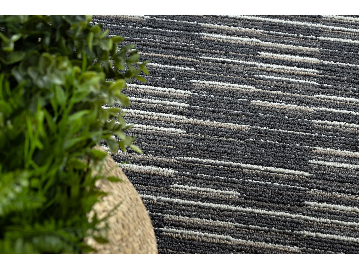 TAPIS - MOQUETTE LIBRA graphite 165 Rayures 300x300 cm