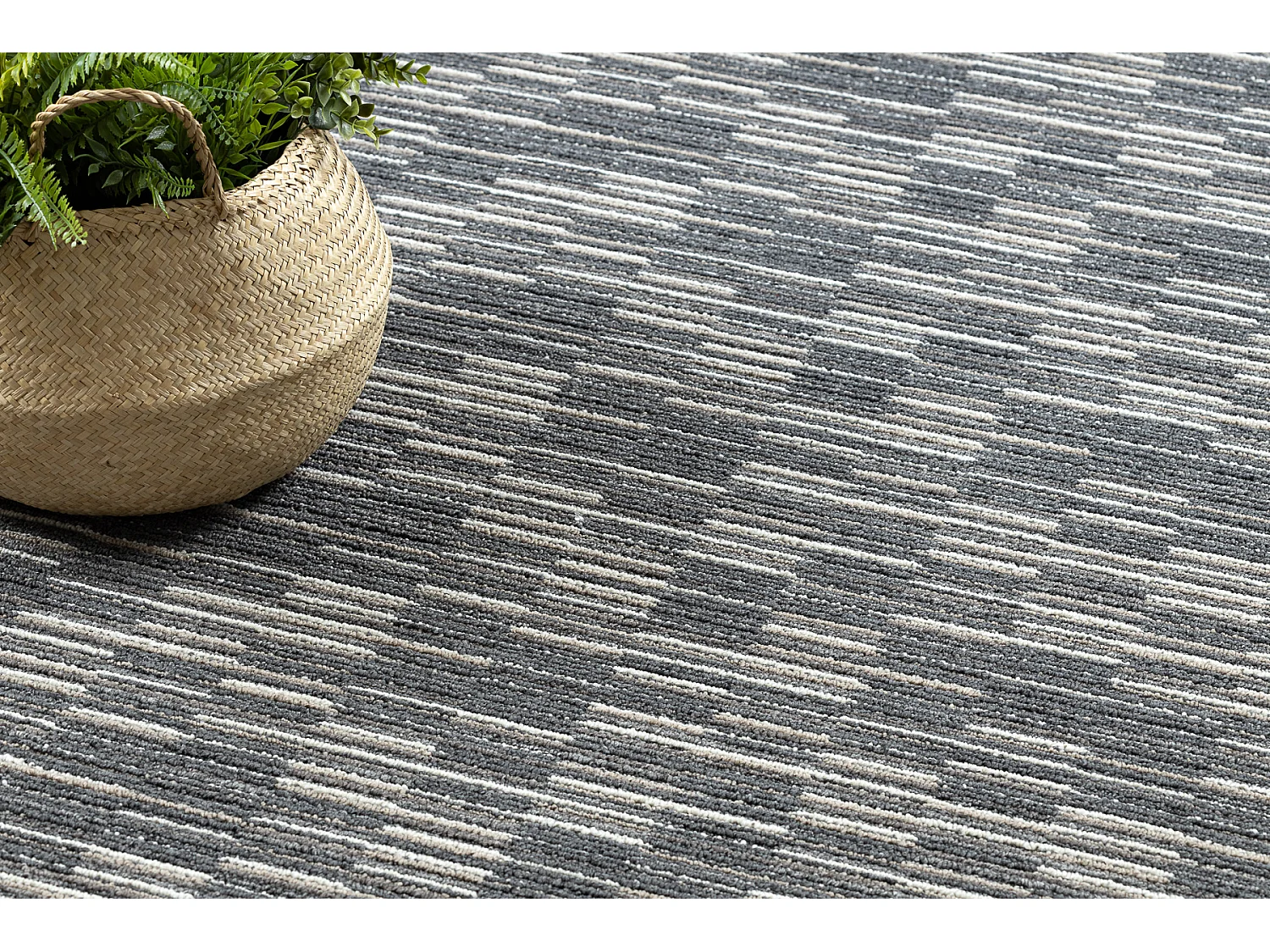 TAPIS - MOQUETTE LIBRA graphite 165 Rayures 200x250 cm